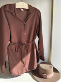 Camisa maldivas marrom