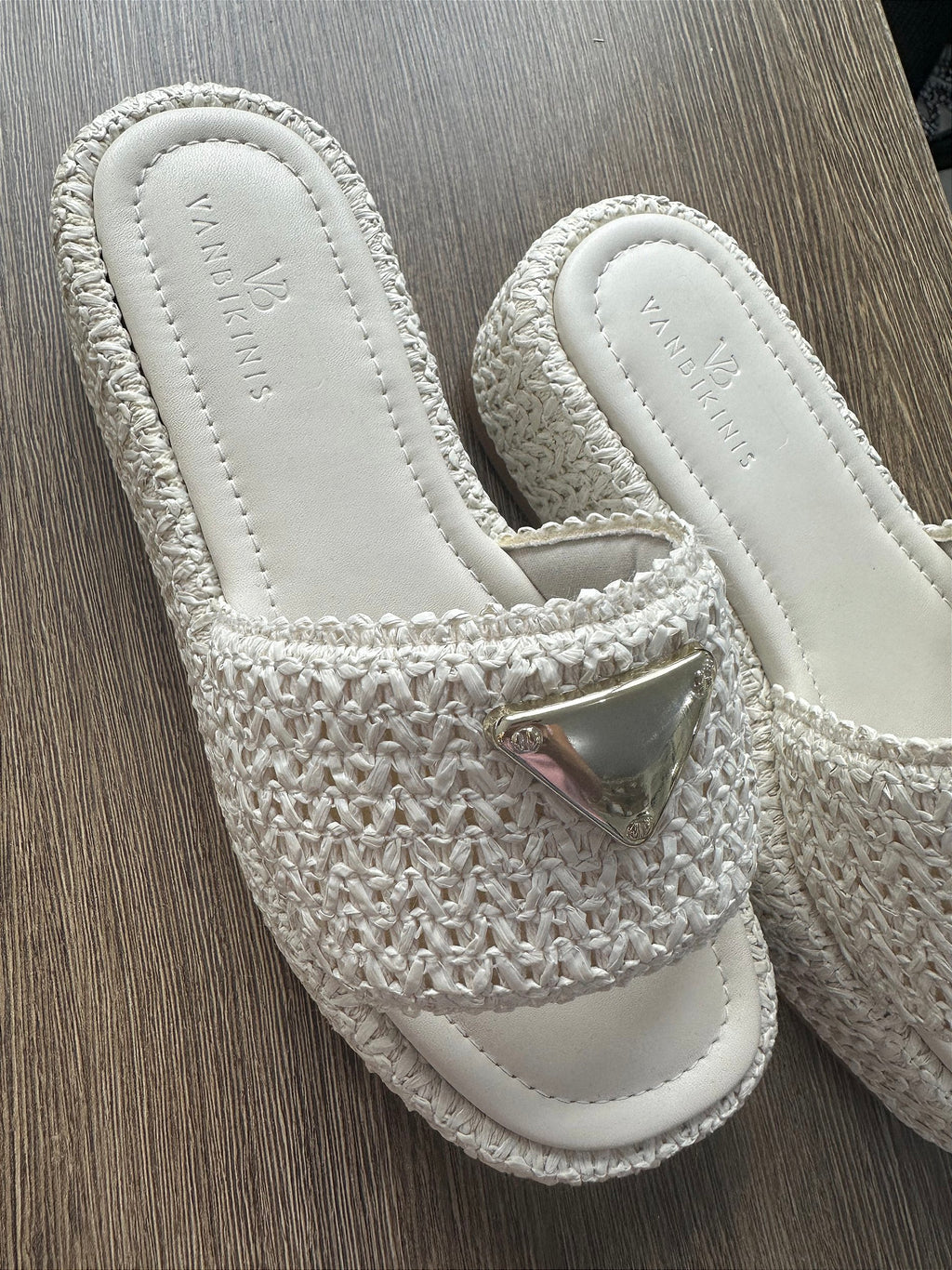 Sandália Flat Ráfia Off White
