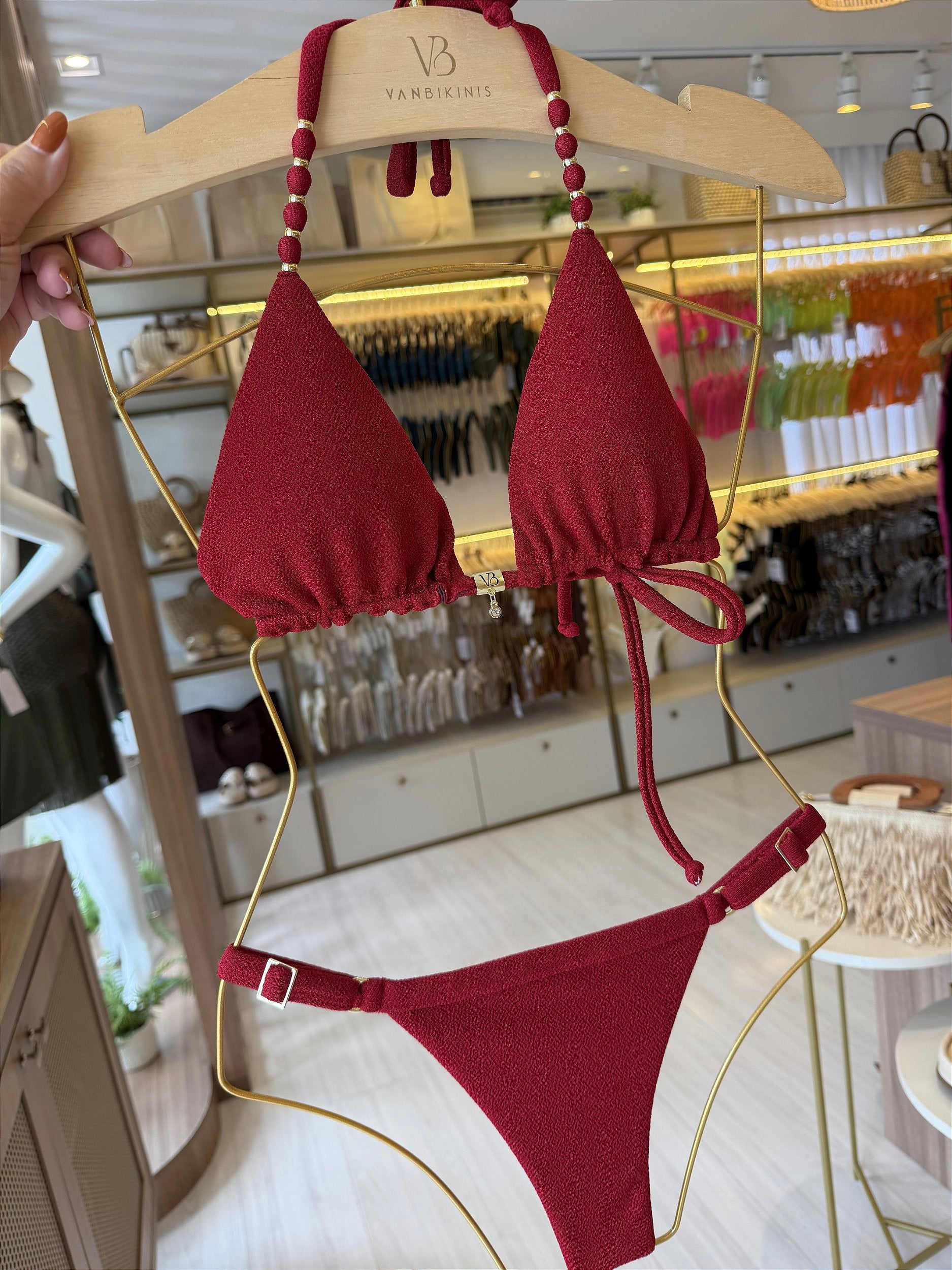 Calcinha Regulagem Tulum vermelho (BUSTO NÃO INCLUSO)