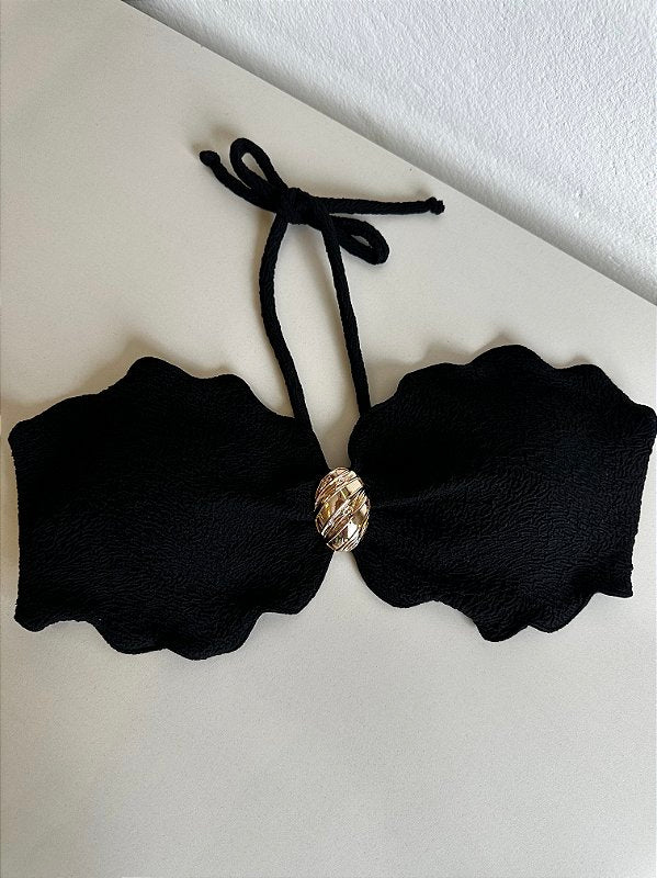 Top Nuvem Vórtex Preto (calcinha não inclusa)