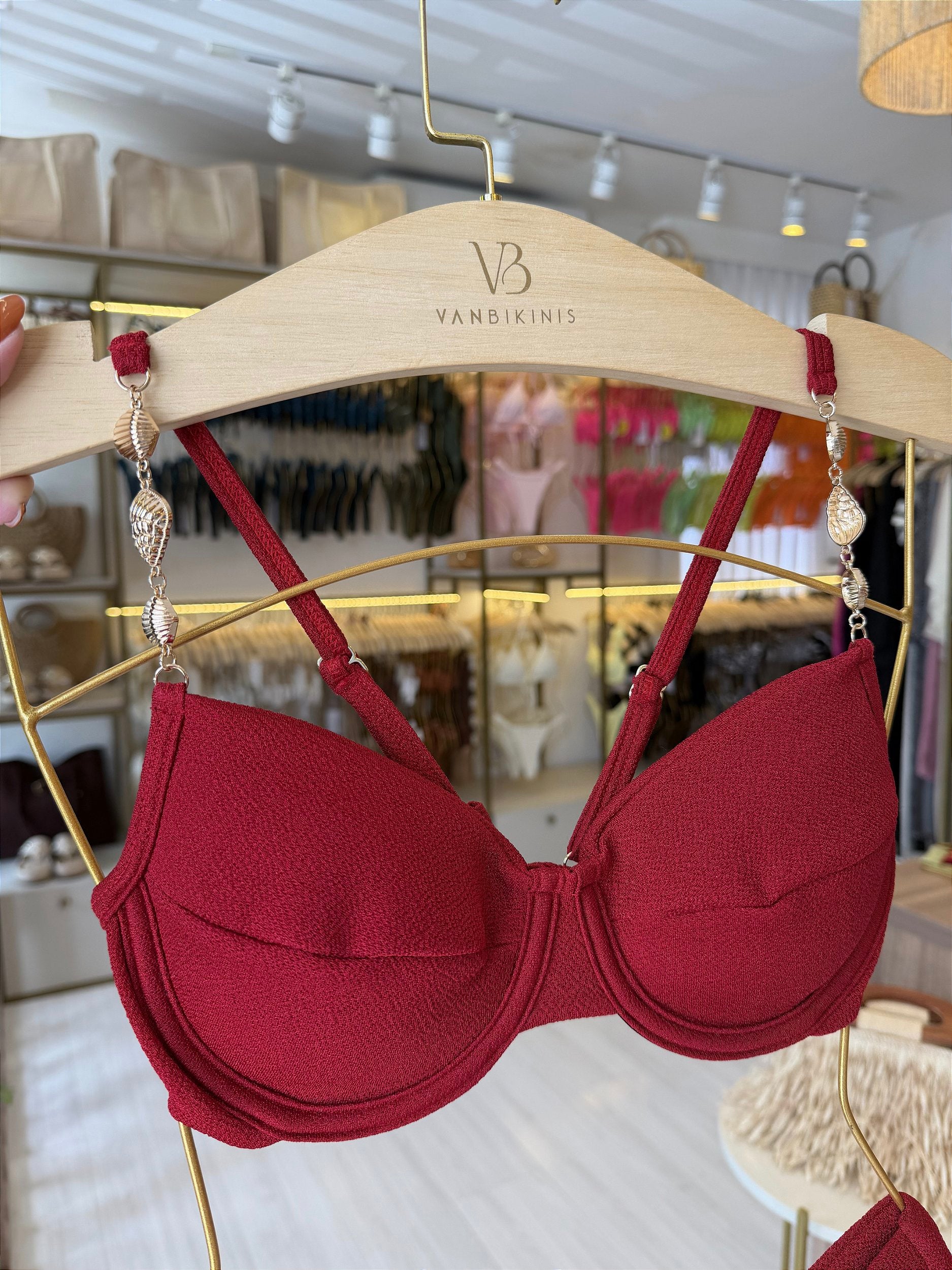 Meia Taça Tulum vermelho (CALCINHA NÃO INCLUSO)