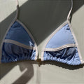 Cortininha Ipanema Azul e branco (calcinha não inclusa)