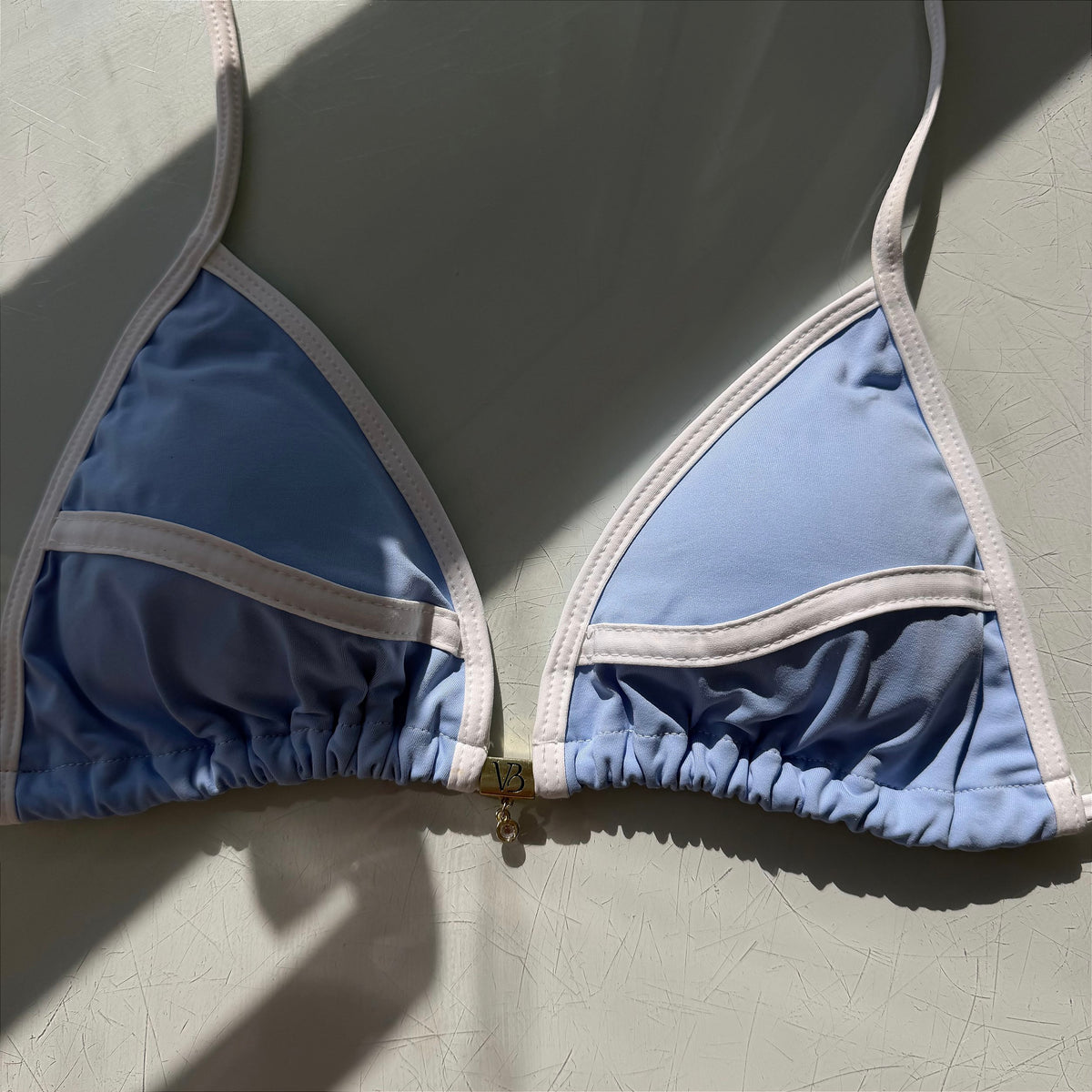 Cortininha Ipanema Azul e branco (calcinha não inclusa)