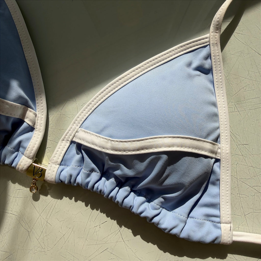 Cortininha Ipanema Azul e branco (calcinha não inclusa)