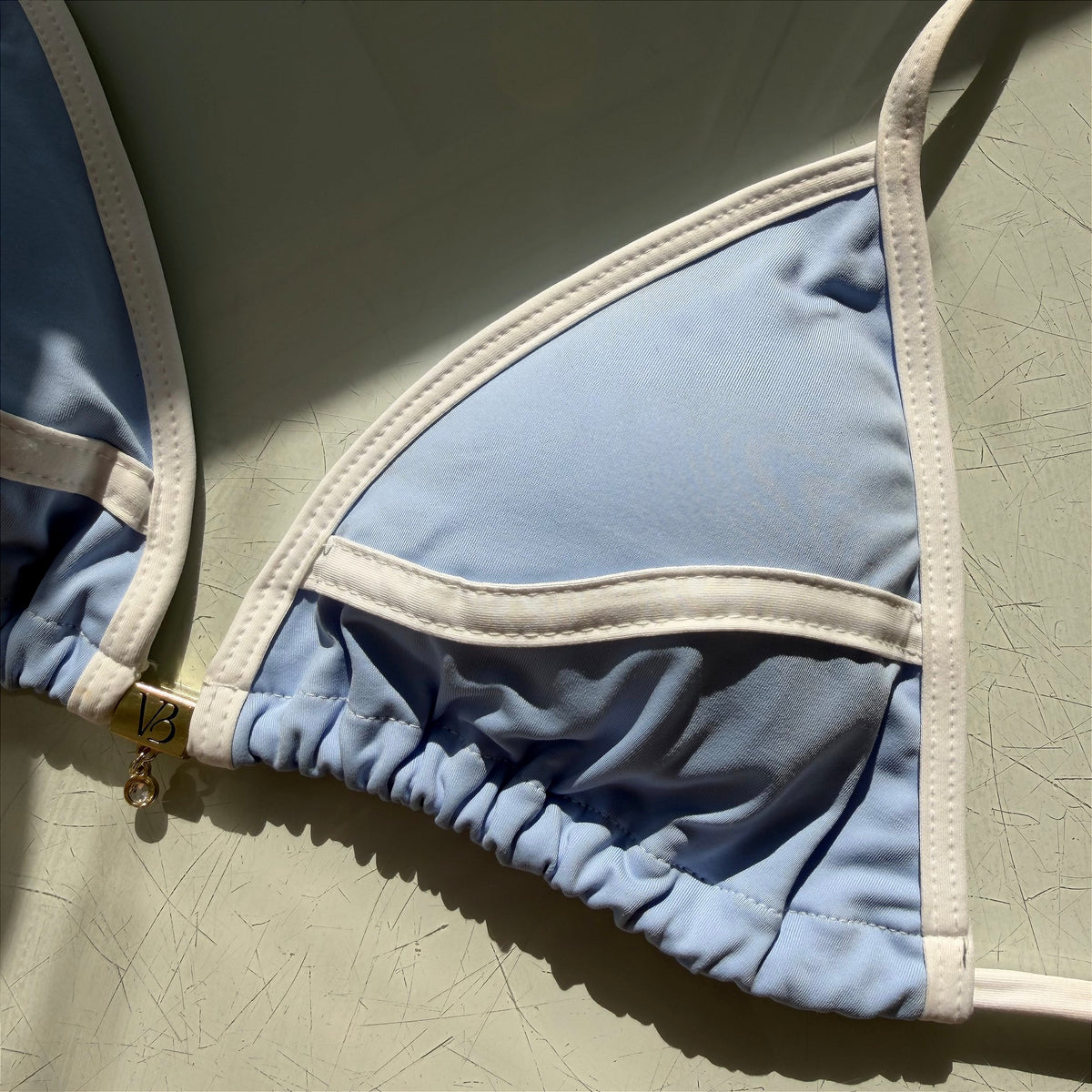Cortininha Ipanema Azul e branco (calcinha não inclusa)