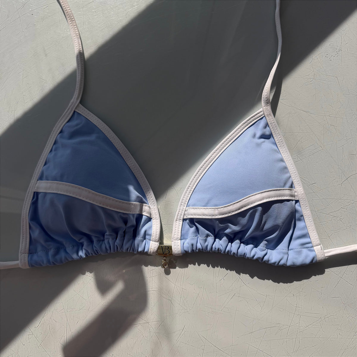 Cortininha Ipanema Azul e branco (calcinha não inclusa)