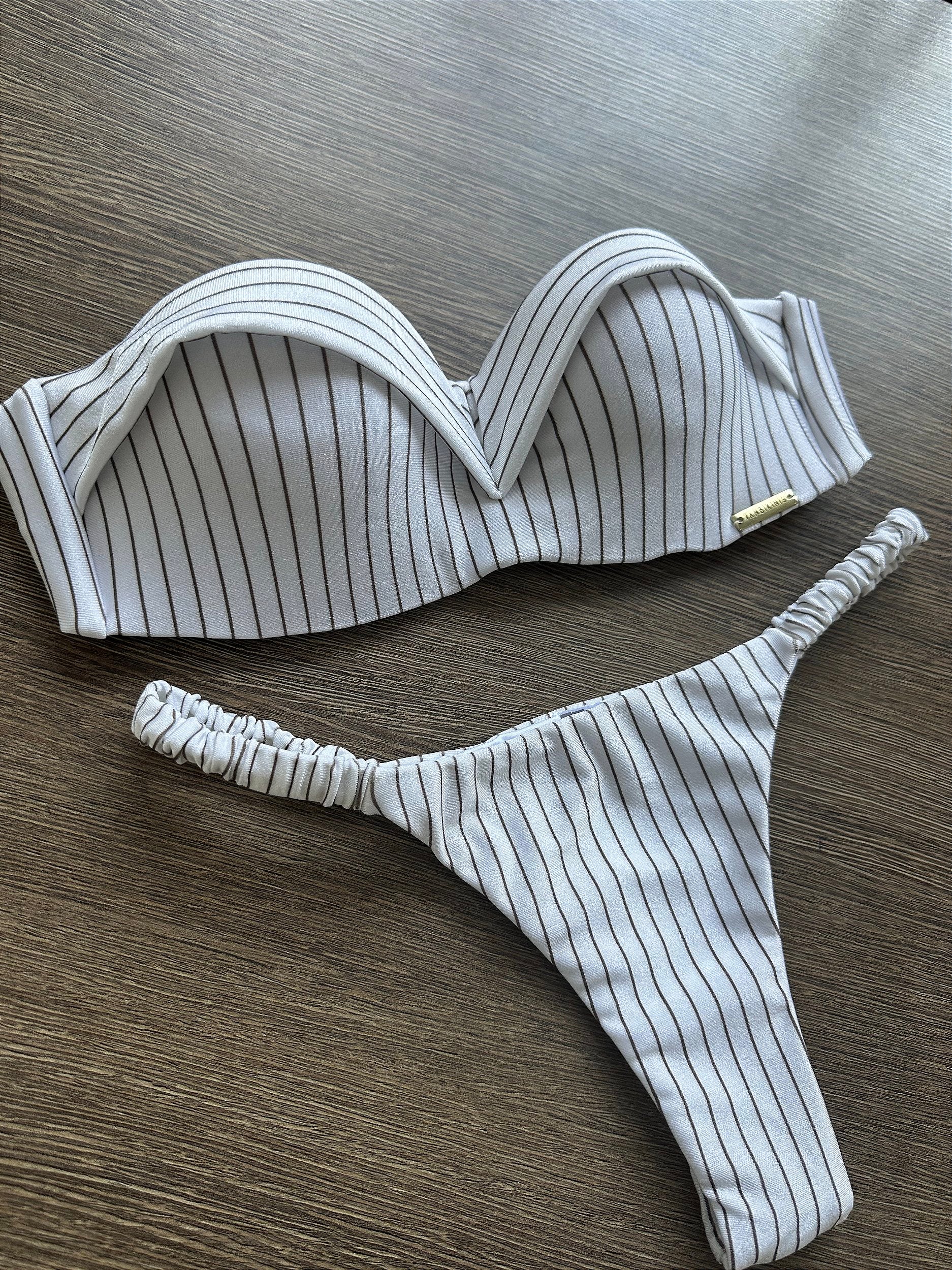 Bojo inteiro tomara caia 102 risca giz Off white (CALCINHA NÃO INCLUSO)