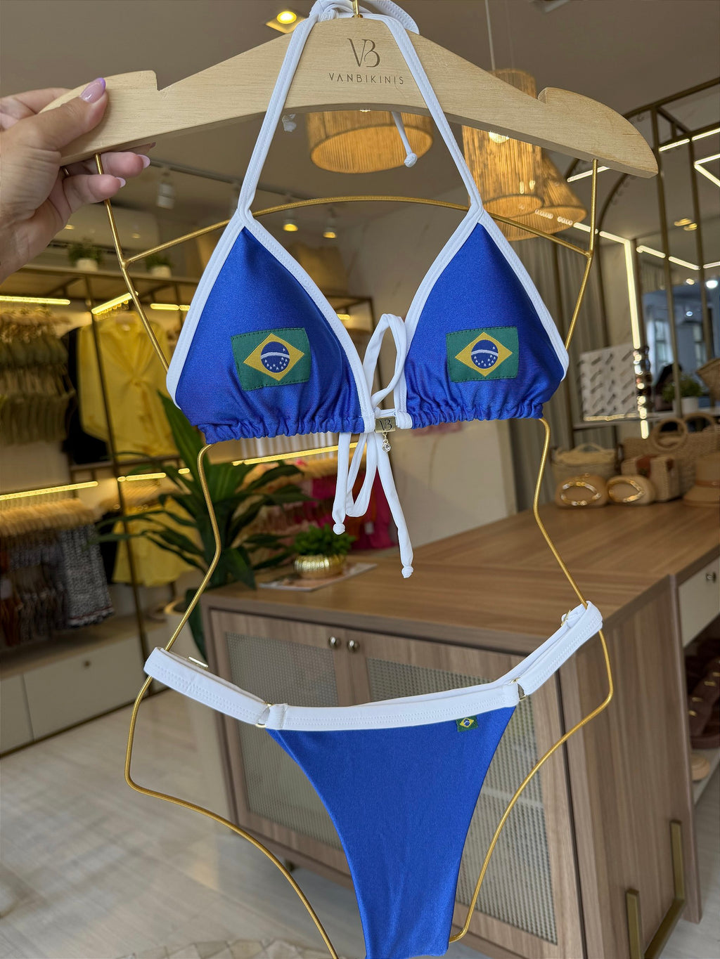 Calcinha Regulagem Brasil Core Azul (BUSTO NÃO INCLUSO)