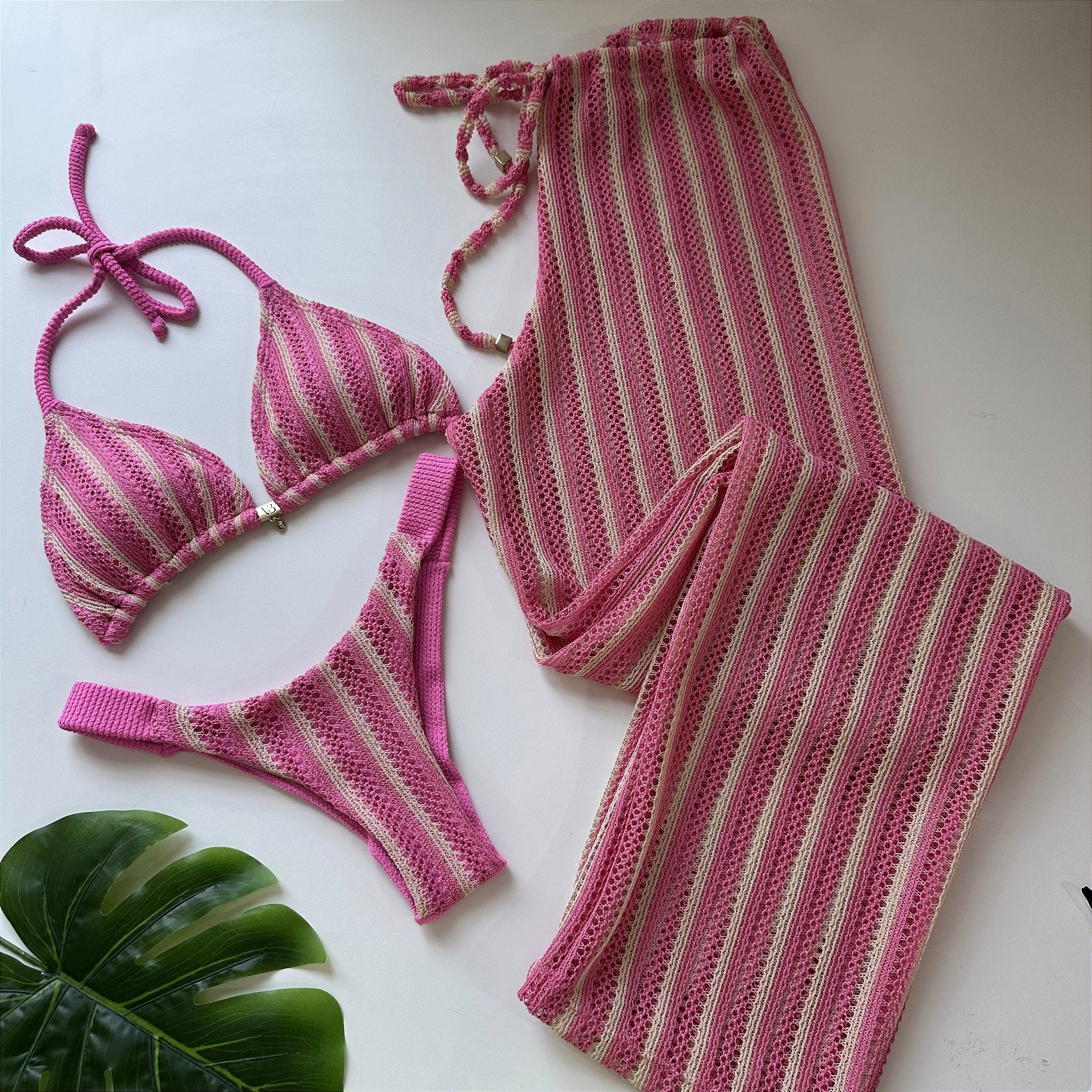 Calcinha Fita Trancoso Rosa (BUSTO NÃO INCLUSO)