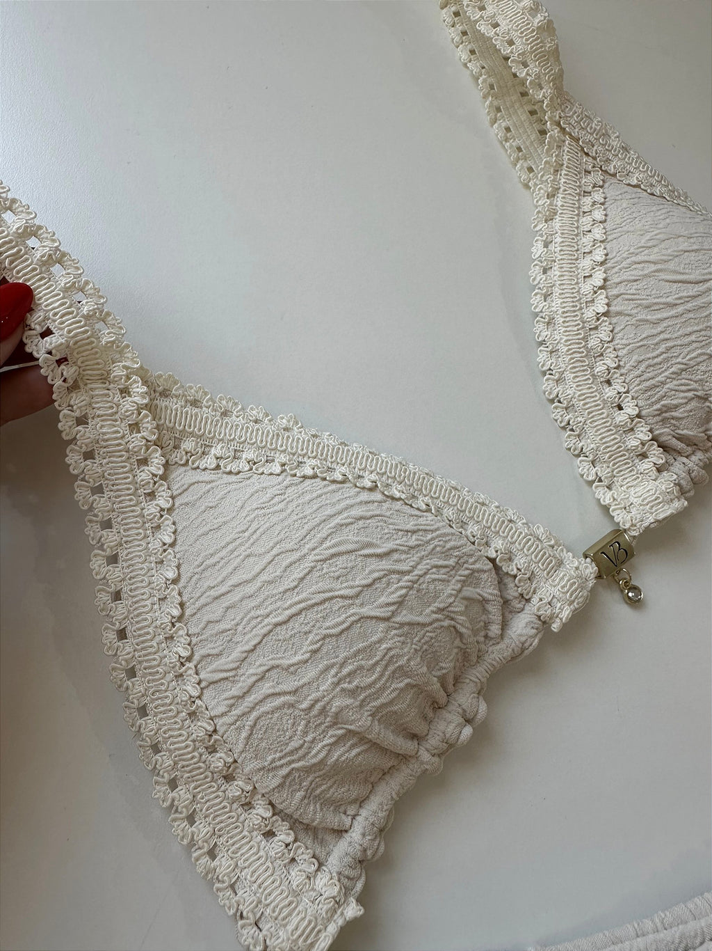 Cortininha Carmel Off White Renda-se (CALCINHA NÃO INCLUSO)