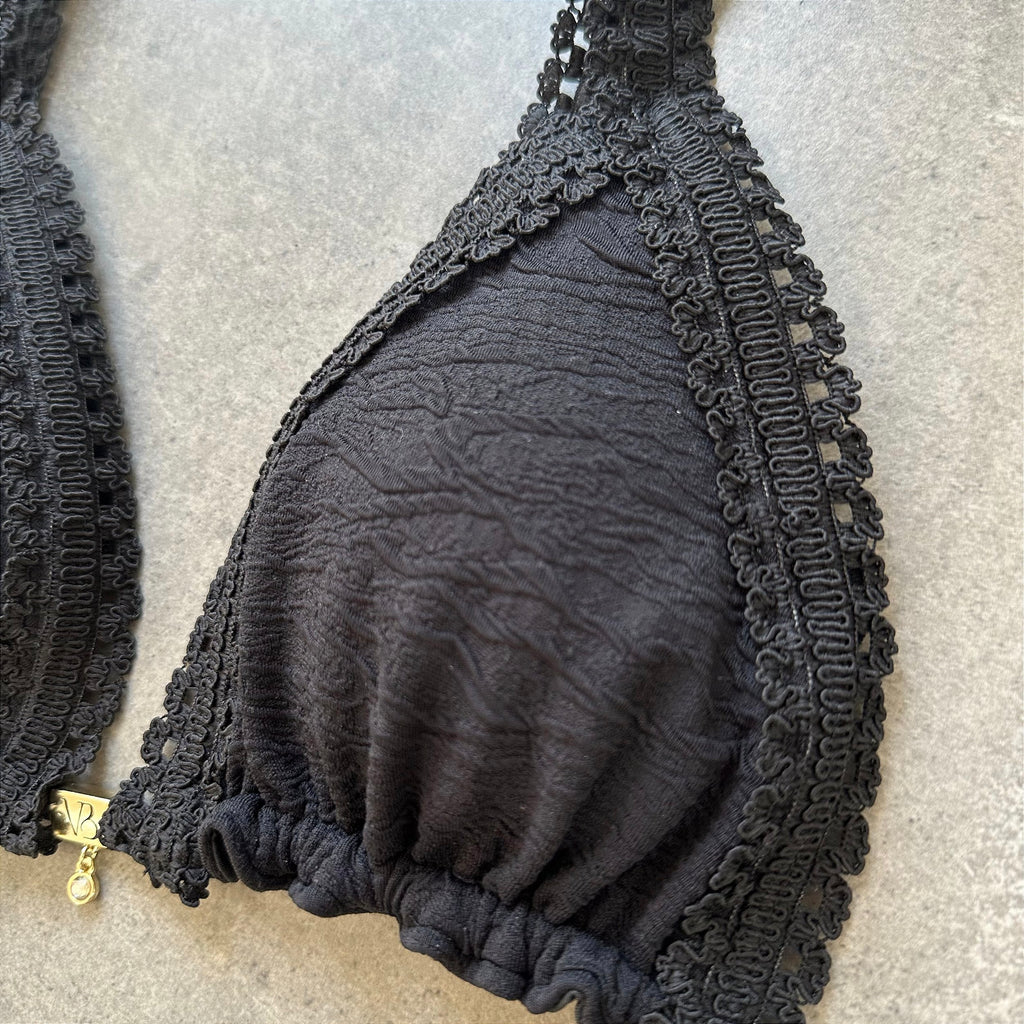 Cortininha Carmel Preto Renda-se (CALCINHA NÃO INCLUSO)