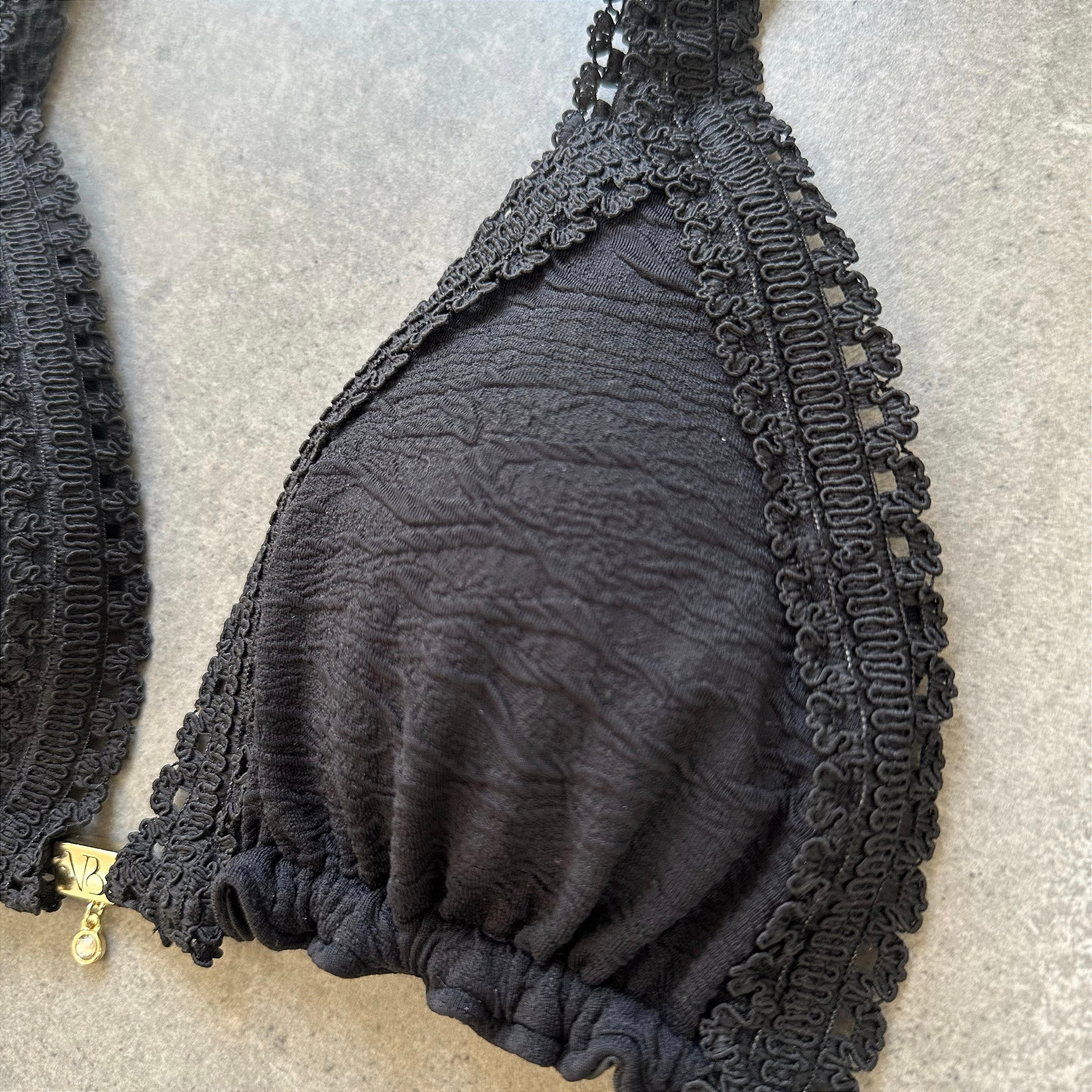 Cortininha Carmel Preto Renda-se (CALCINHA NÃO INCLUSO)
