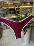 Calcinha Asa Delta Glow bordo com viés branco ( BOJO NÃO INCLUSO)