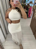 Conjunto Milão Off saia e croped ( tamanho único)