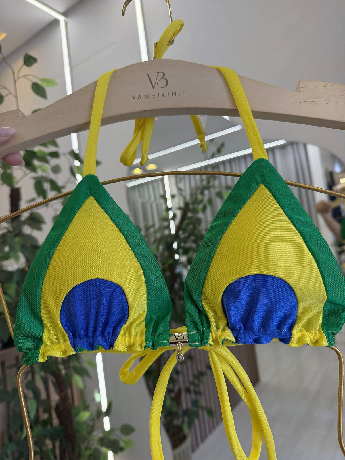 Cortininha dupla face Brasil core (CALCINHA NÃO INCLUSO)