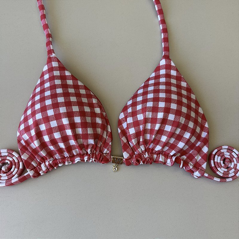 Cortininha Xadrez vermelho (CALCINHA NÃO INCLUSO)