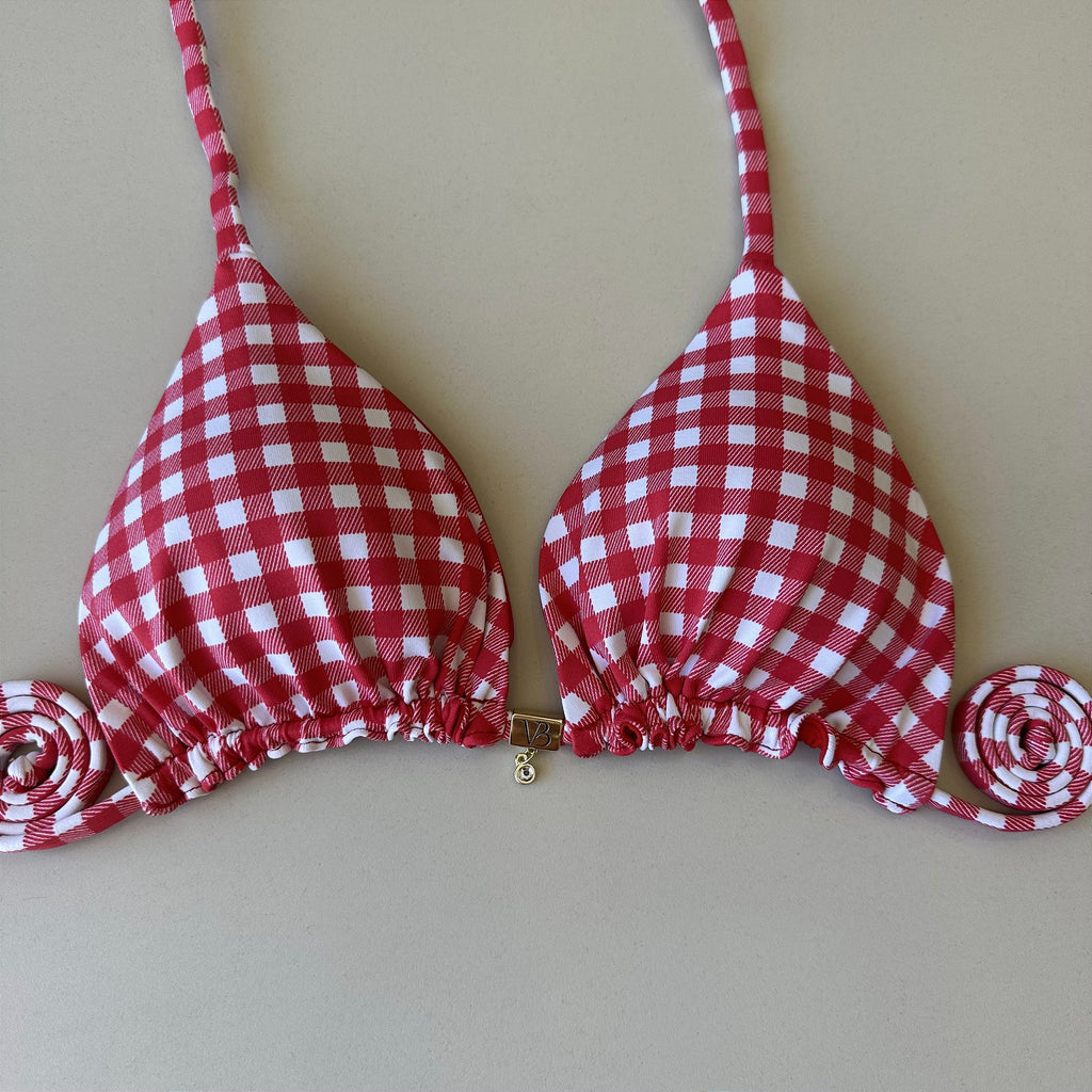 Cortininha Xadrez vermelho (CALCINHA NÃO INCLUSO)