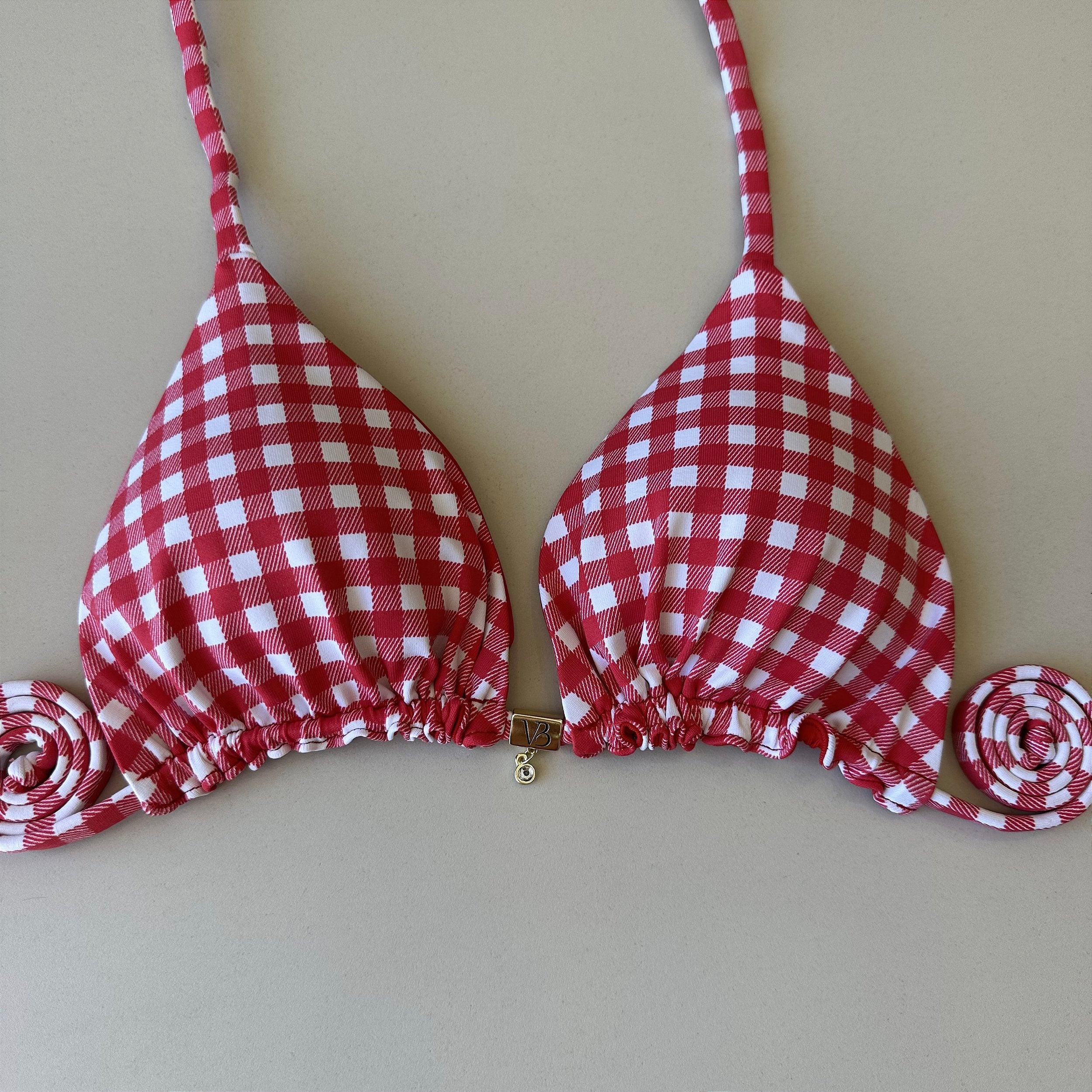 Cortininha Xadrez vermelho (CALCINHA NÃO INCLUSO)