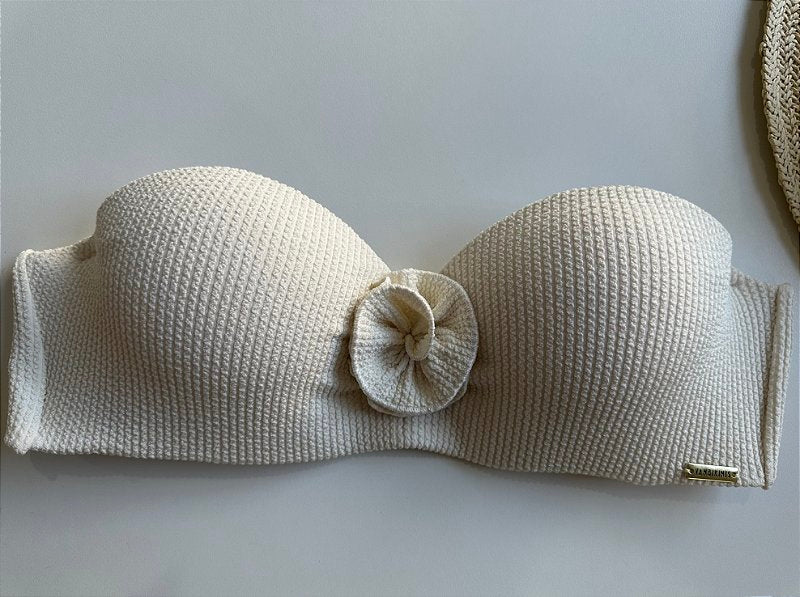 Bojo inteiro Plisse Off white (CALCINHA NÃO INCLUSO)