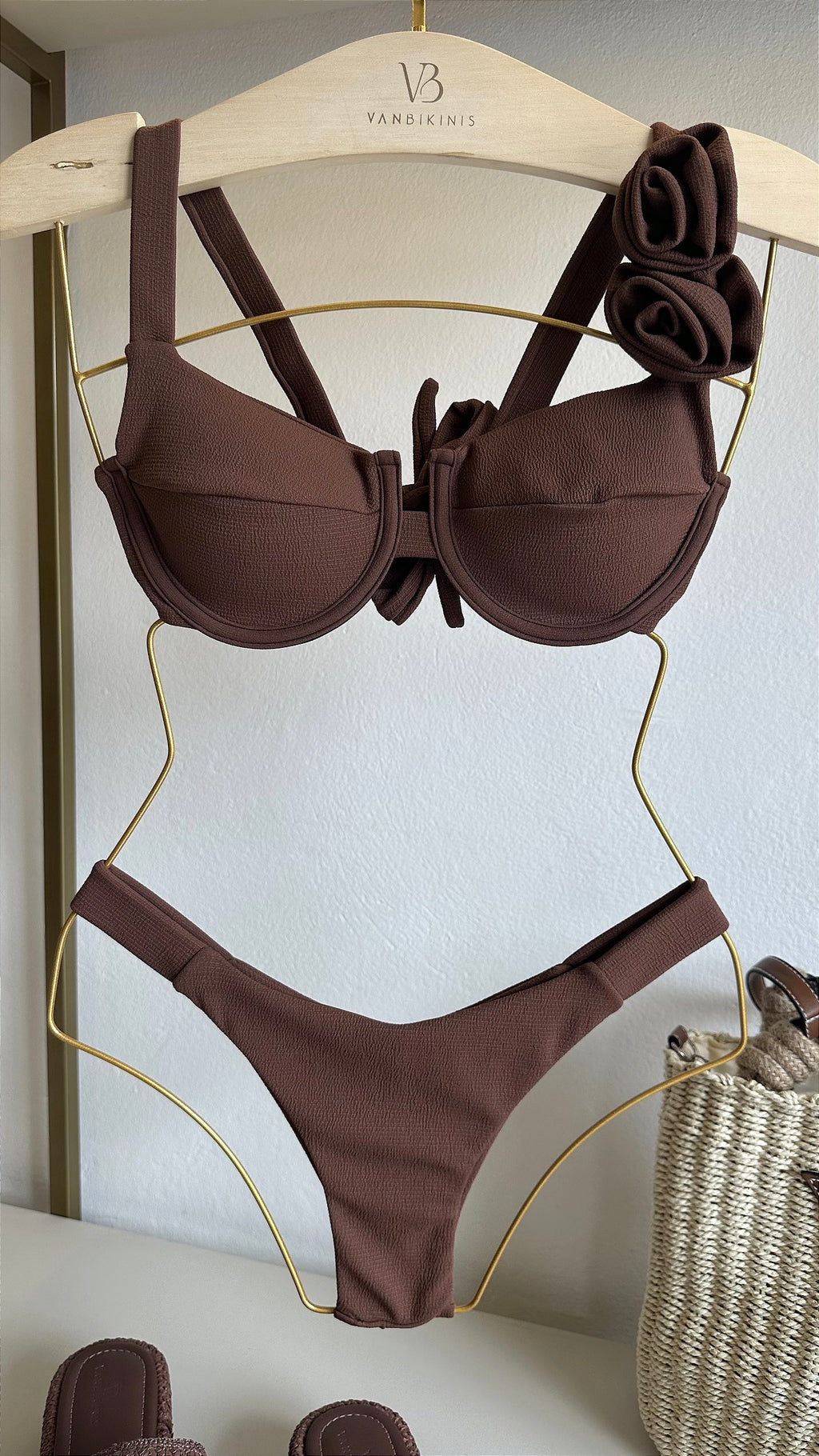Calcinha Fita Sunshine marrom (BUSTO NÃO INCLUSO)