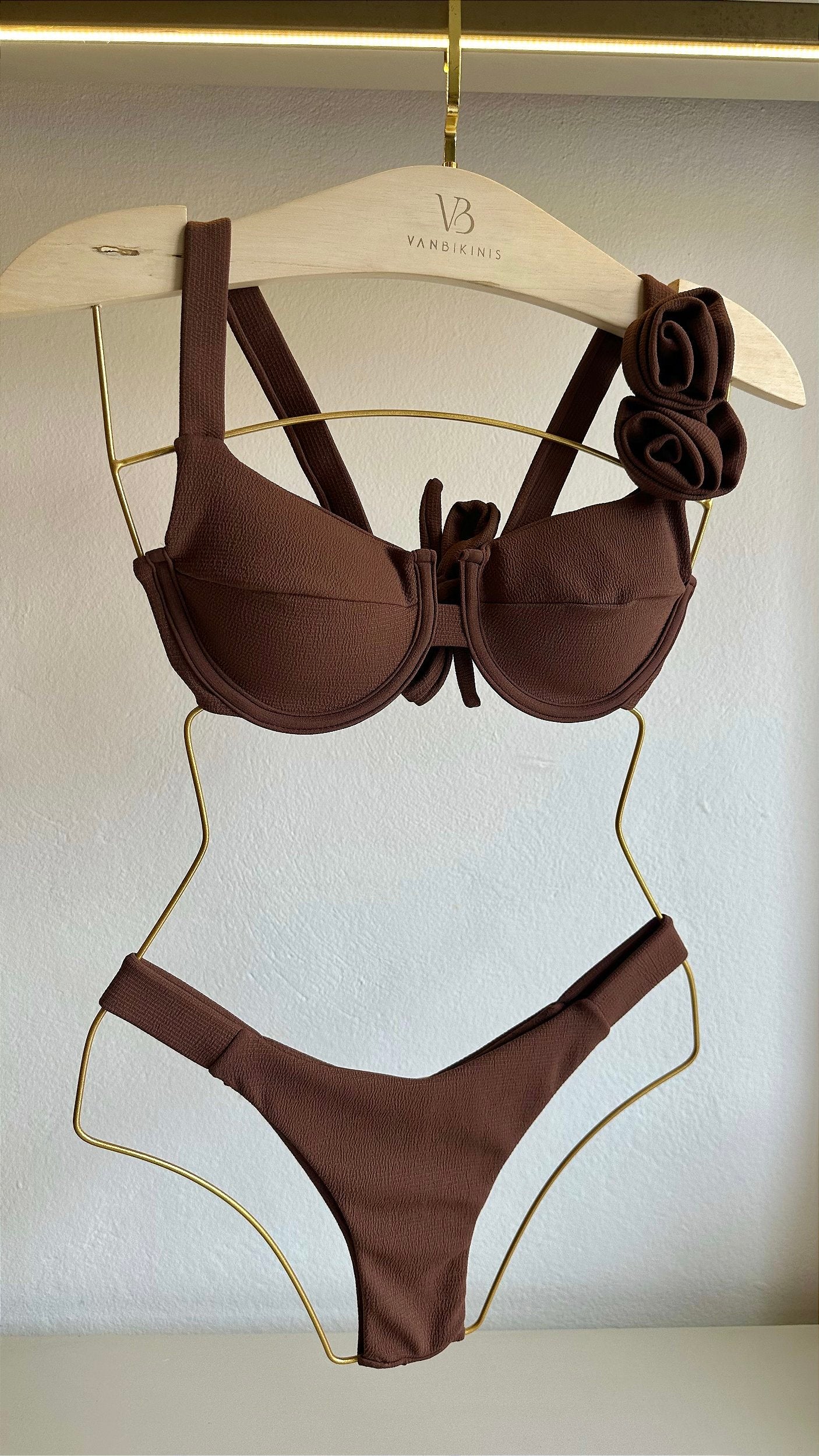 Calcinha Fita Sunshine marrom (BUSTO NÃO INCLUSO)