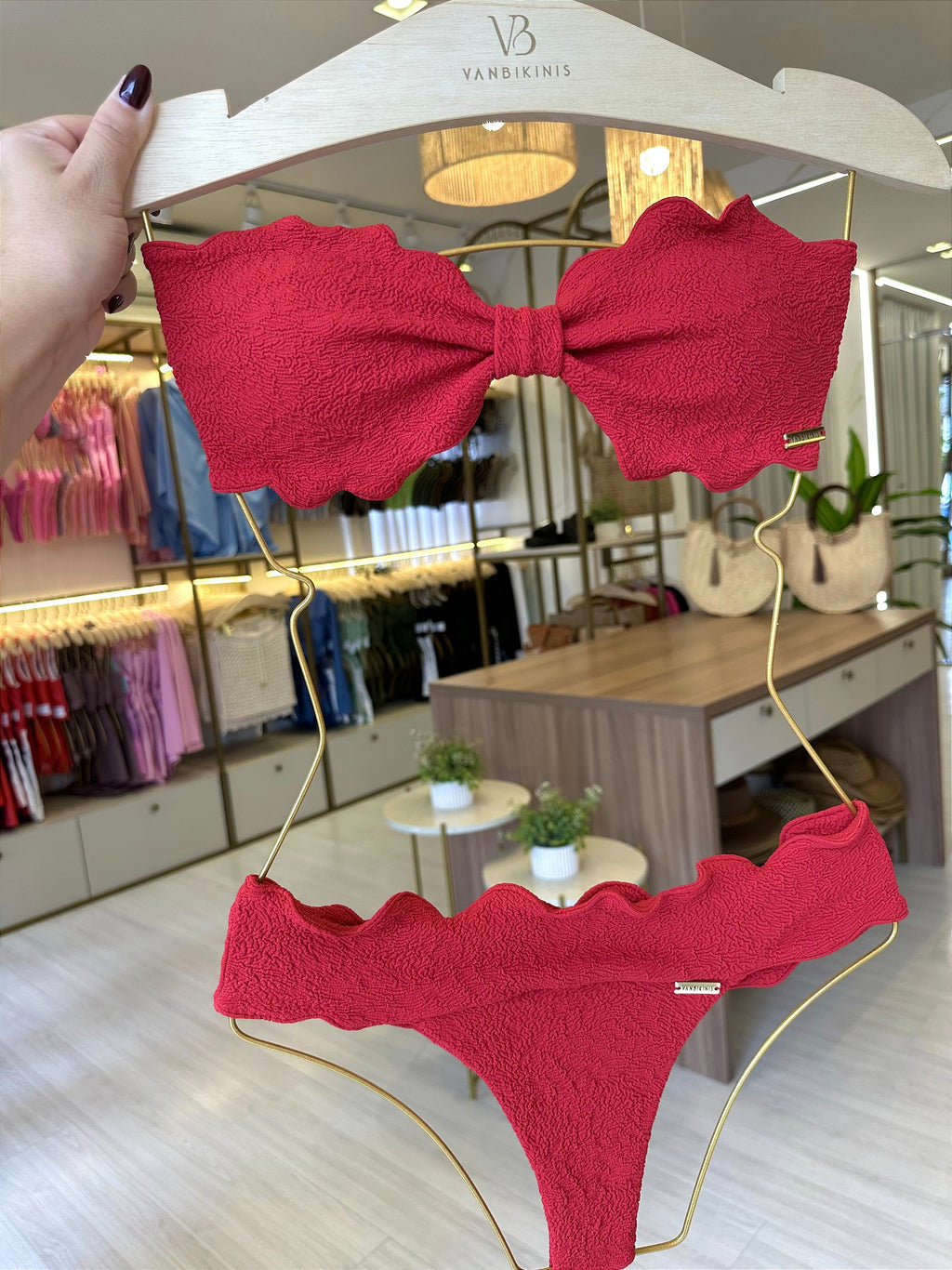 Calcinha nuvem Vórtex vermelho (BUSTO NÃO INCLUSO)