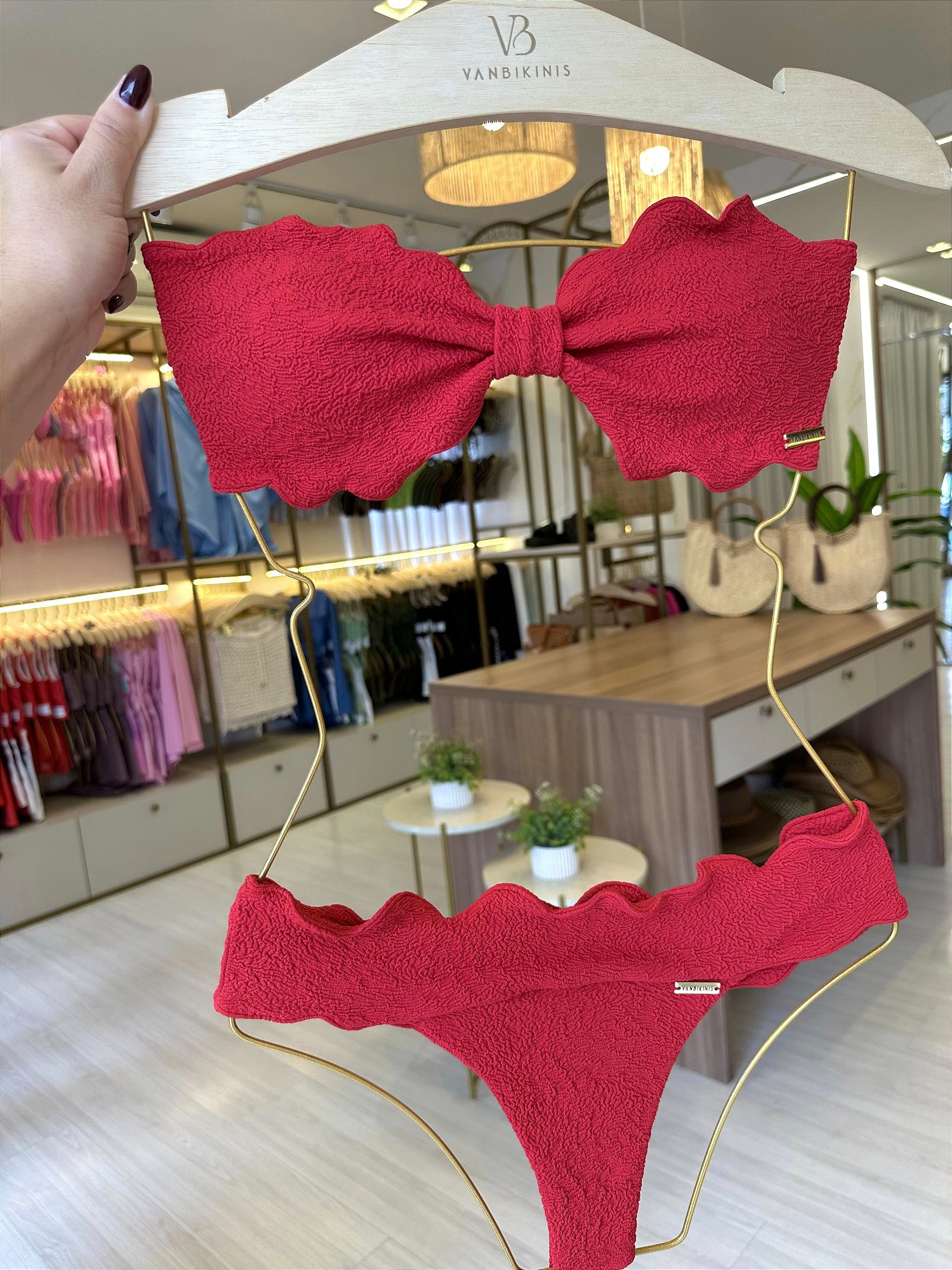 Calcinha nuvem Vórtex vermelho (BUSTO NÃO INCLUSO)