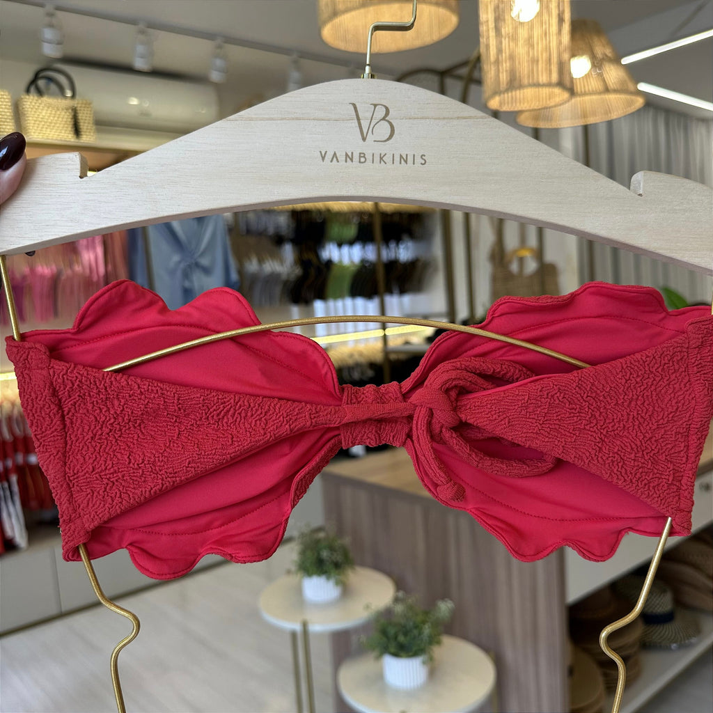Top Nuvem Vórtex vermelho (calcinha não inclusa)