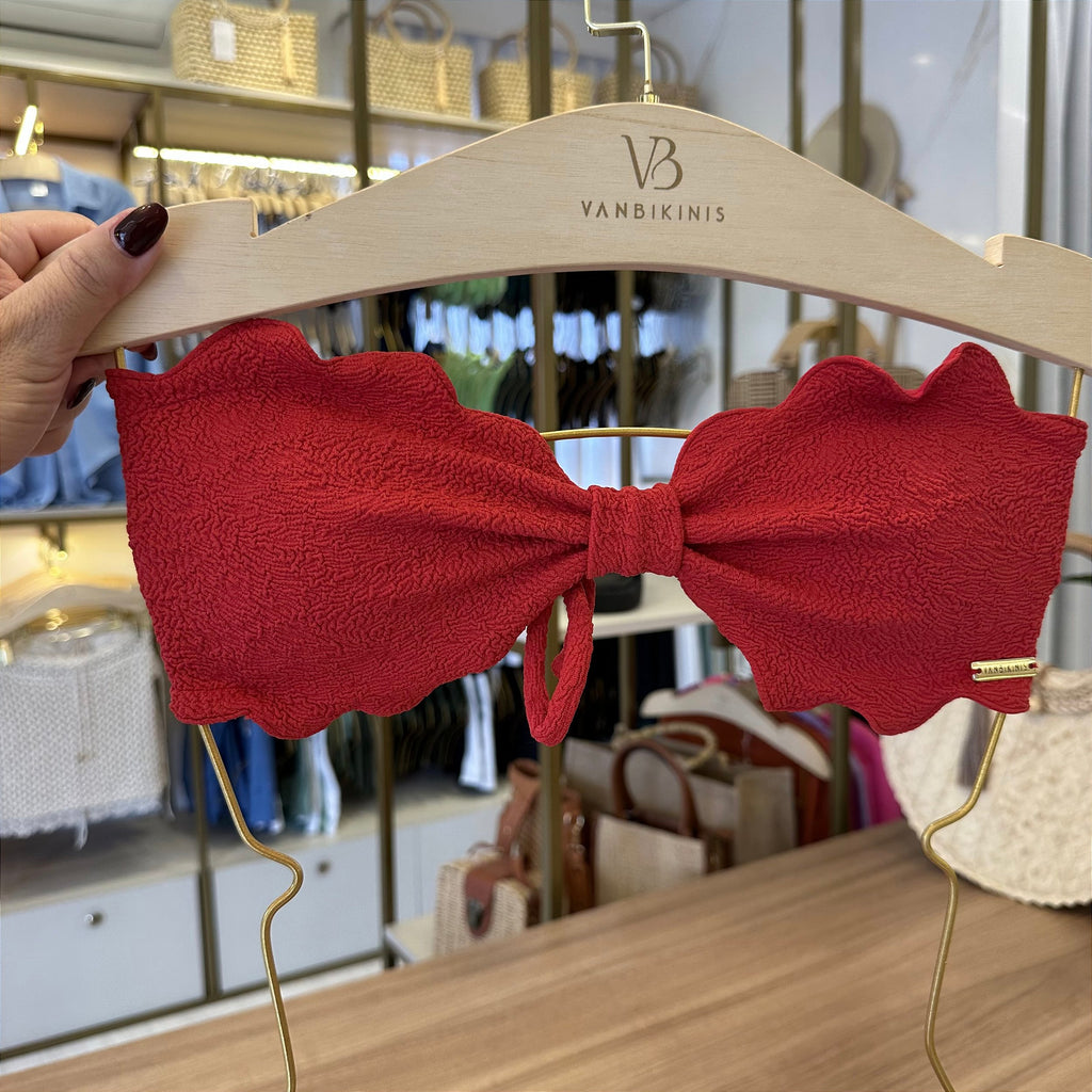 Top Nuvem Vórtex vermelho (calcinha não inclusa)
