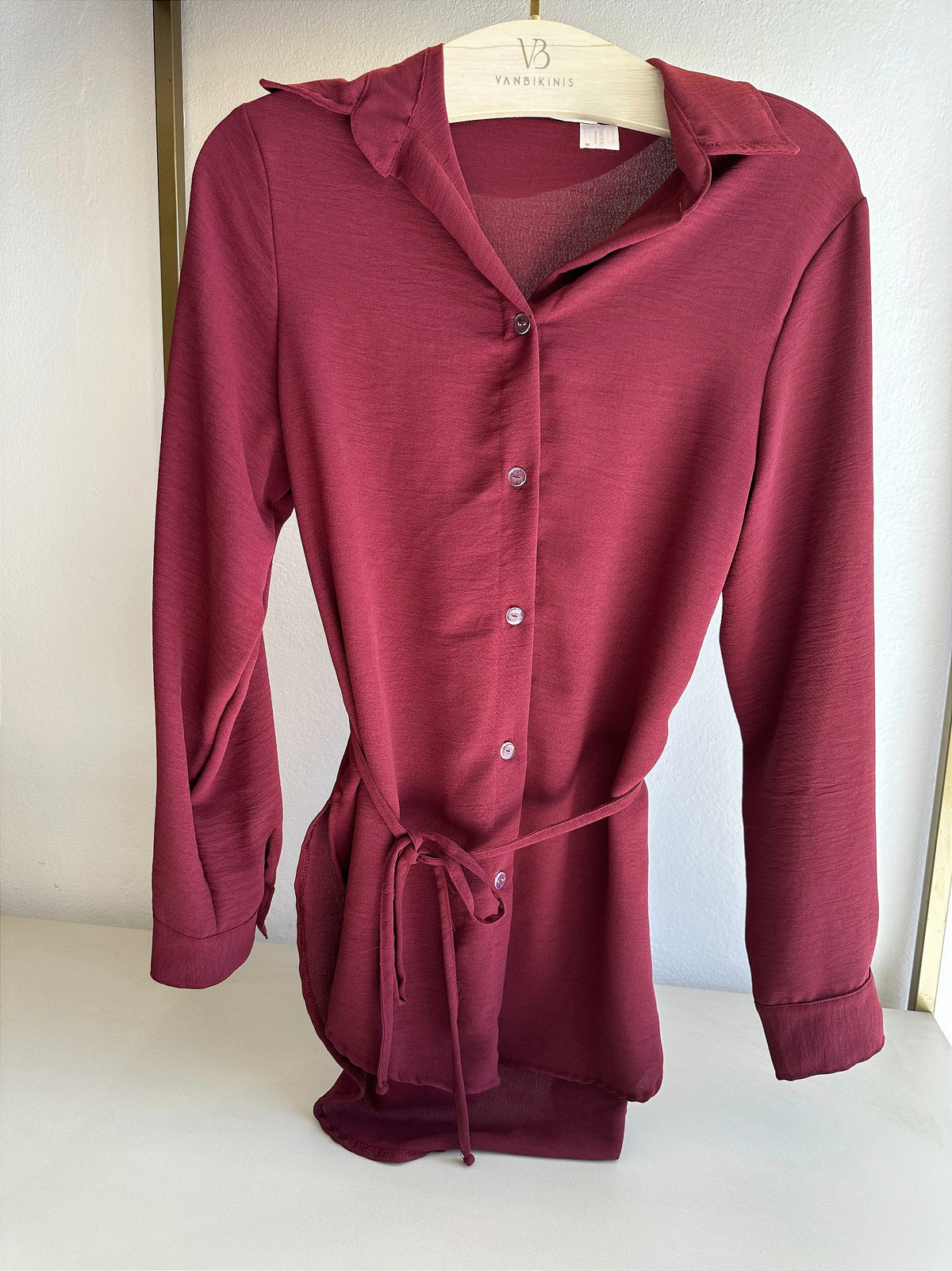 Camisa maldivas bordô