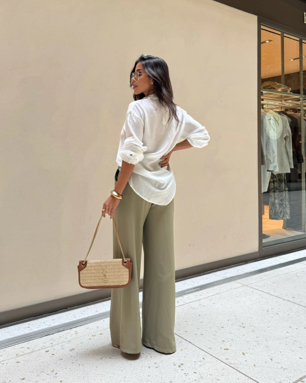 Camisa acetinada messina