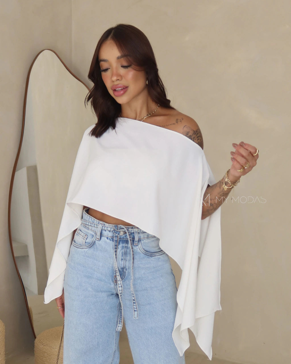 Blusa assimétrica multiformas