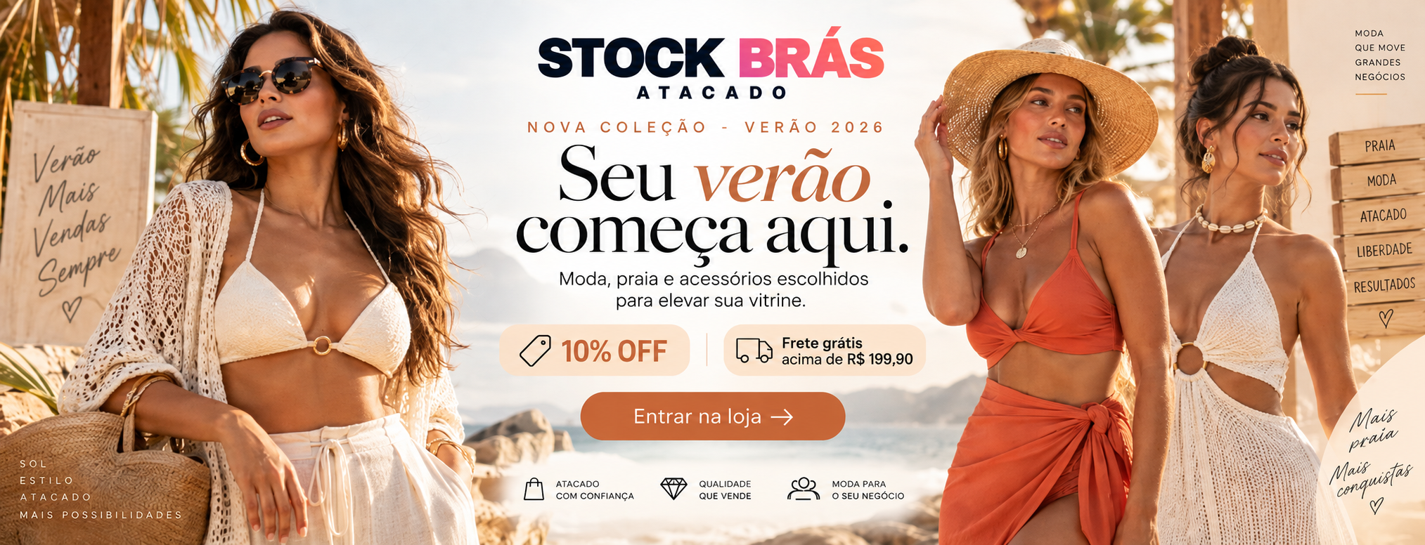 Coleção de verão Stock Brás Atacado